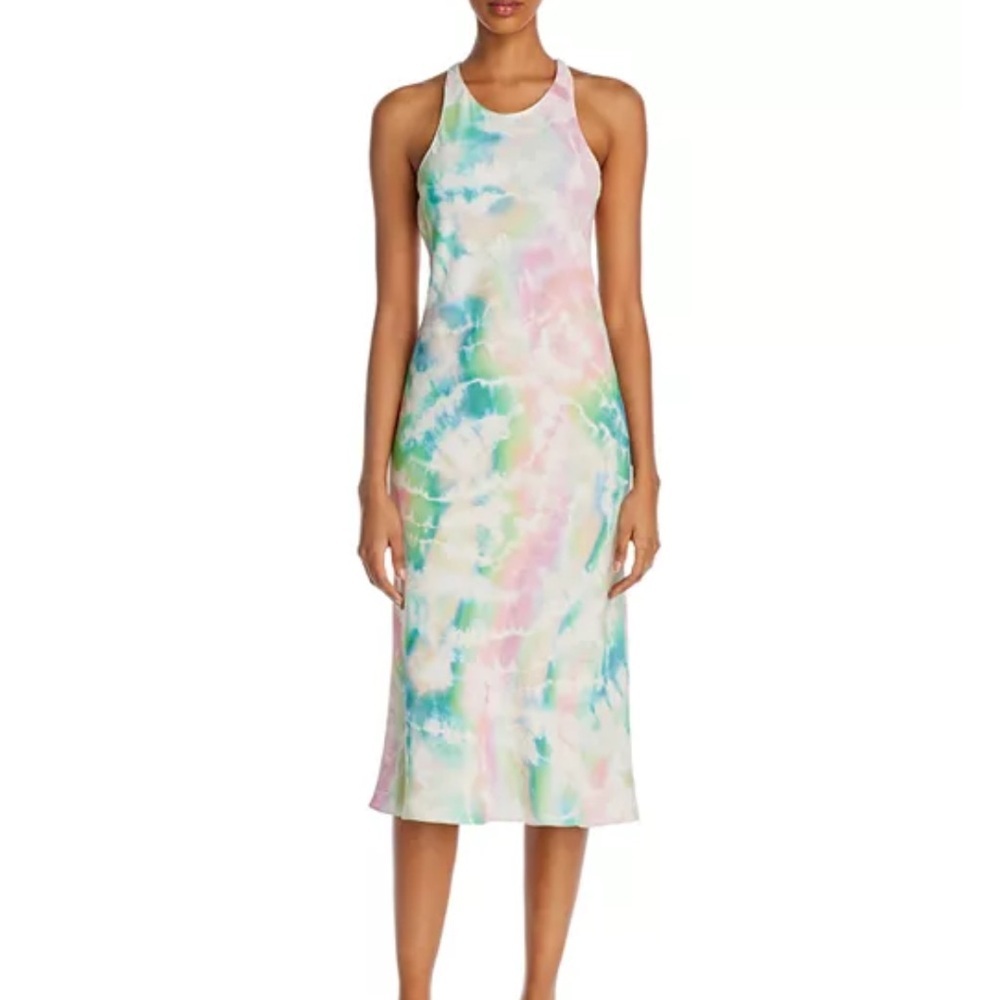 Amanda Uprichard Pasadena Tie-Dyed Multicolor Midi Dress - XS